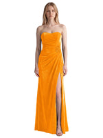 Velvet Prom Dress with Beaded Applique 