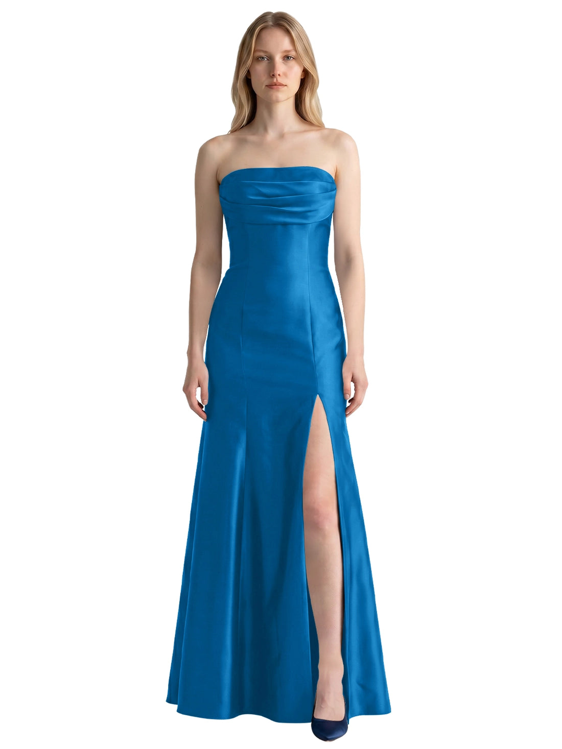 Strapless Ruched Bodice Prom Dress 