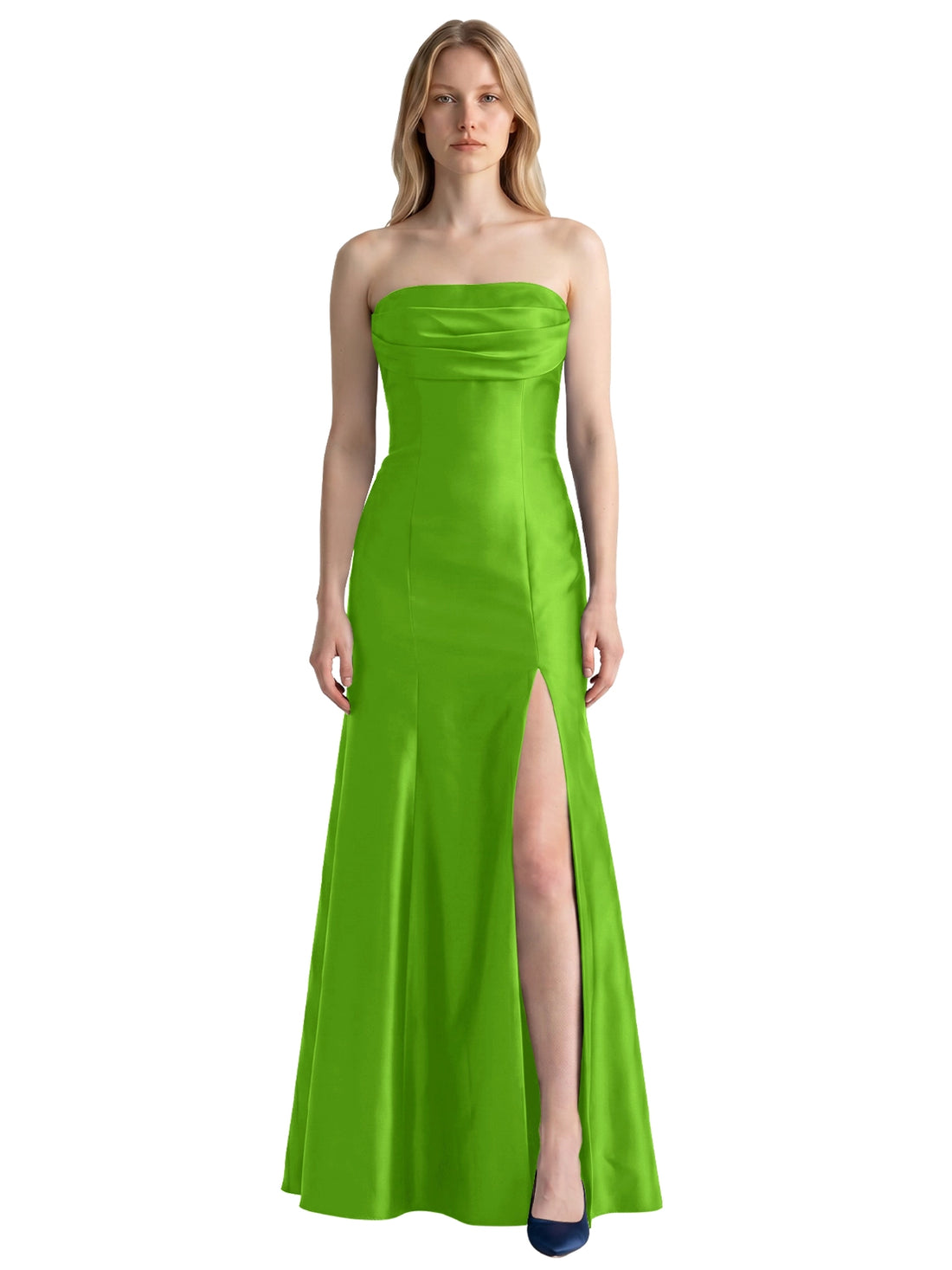 Strapless Ruched Bodice Prom Dress 
