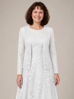A-line Mother of the Bride Dress with Lace 