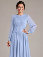 Chiffon Mother of the Bride Dress with Jewel Neckline 