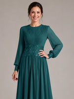 Chiffon Mother of the Bride Dress with Jewel Neckline 