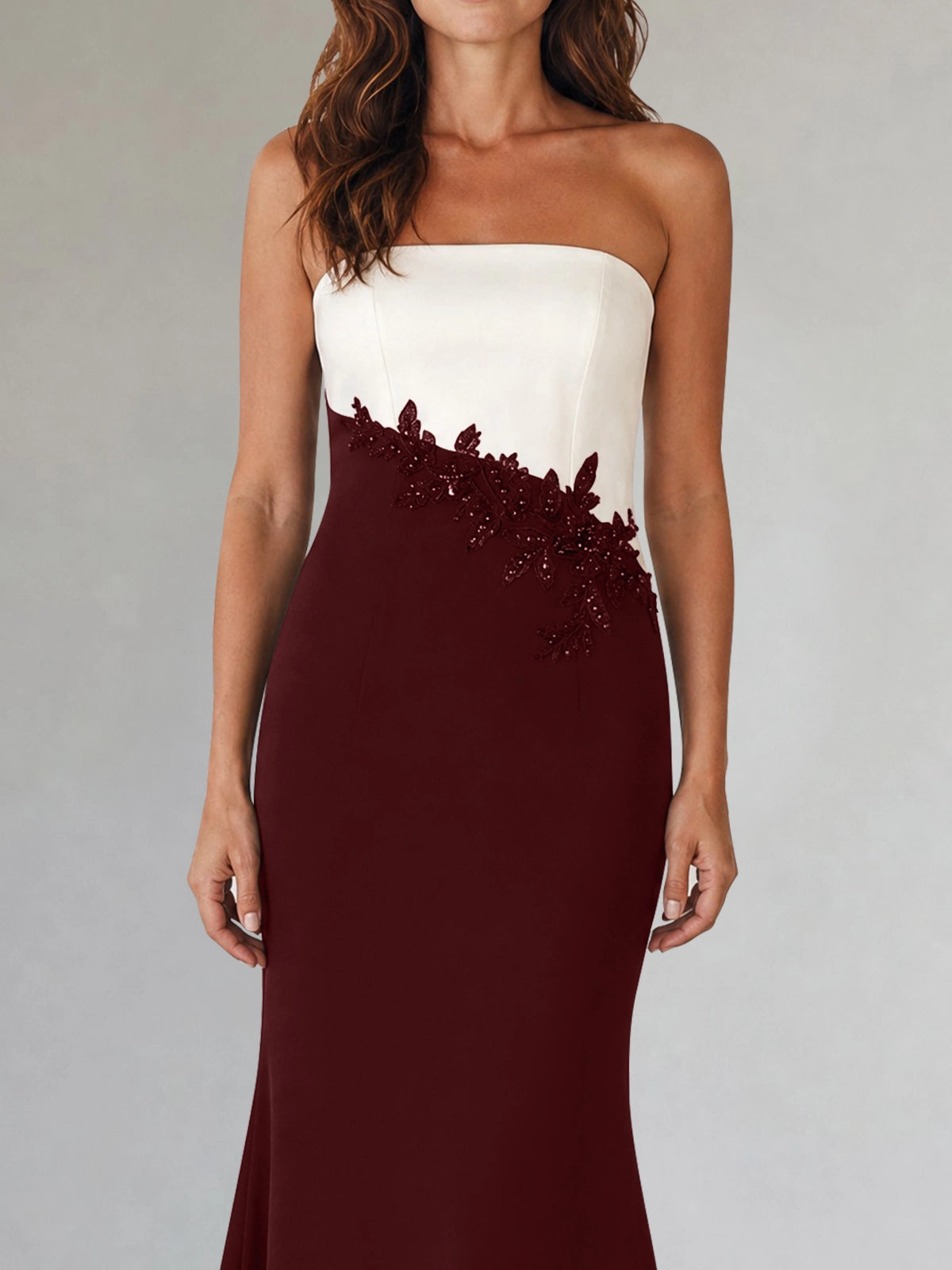 Trumpet Mother of the Bride Dress with Appliques