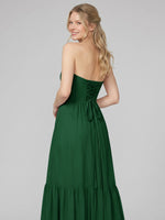 Strapless Bridesmaid Dress with Slit 
