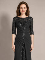 Lace Mother of the Bride Dress with Applique 