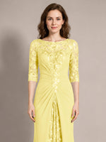 Lace Mother of the Bride Dress with Applique 