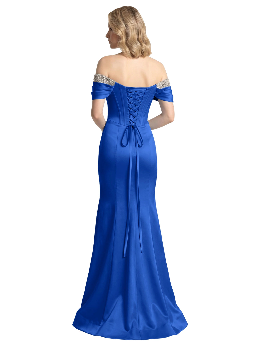 Corset Beaded Trumpet Prom Dress 