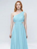 One-Shoulder Side Cut-Out Bridesmaid Dress 
