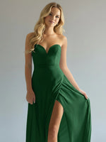Sweetheart Bridesmaid Dress with Slit 