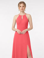 Chiffon Bridesmaid Dress with Halter 