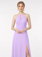 Chiffon Bridesmaid Dress with Halter 