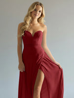 Sweetheart Bridesmaid Dress with Slit 