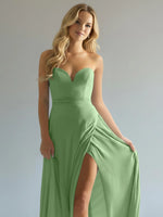 Sweetheart Bridesmaid Dress with Slit 