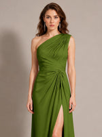 One-Shoulder Prom Dress with Slit