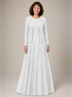A-line Mother of the Bride Dress with Lace 