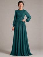Chiffon Mother of the Bride Dress with Jewel Neckline 