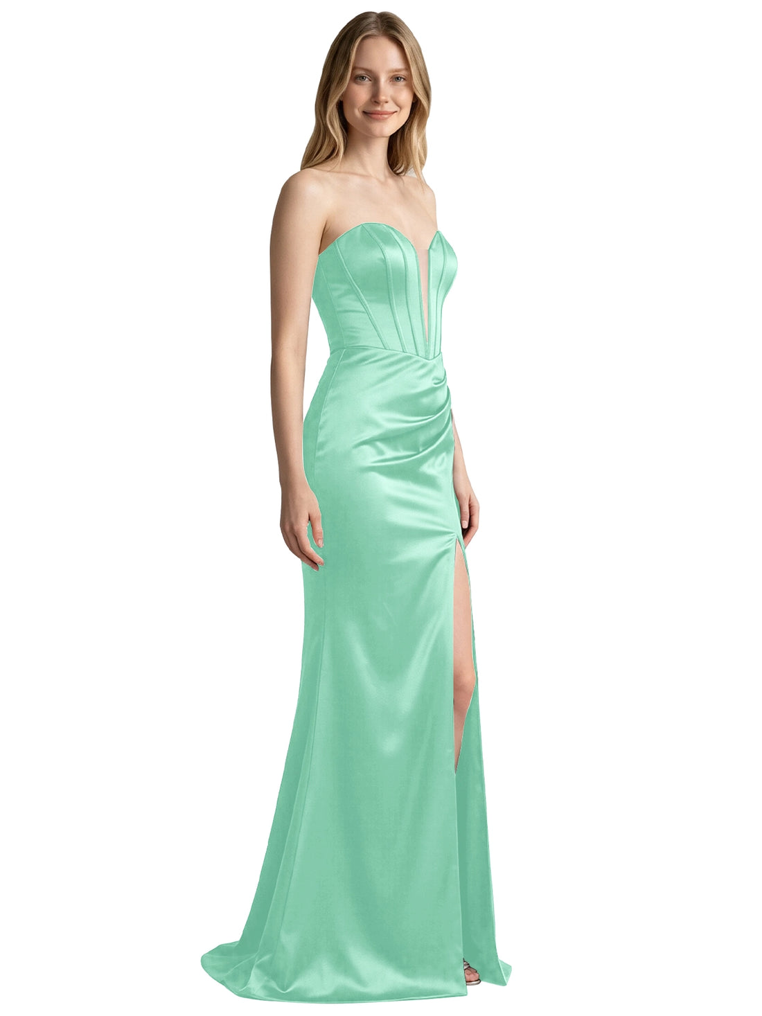 High Slit Sweetheart Prom Dress 