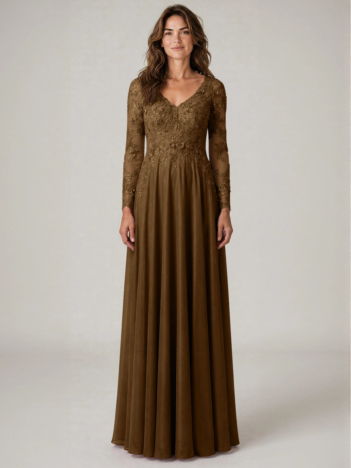 A-line Mother of the Bride Dress with Appliques