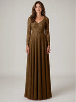 A-line Mother of the Bride Dress with Appliques