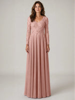 A-line Mother of the Bride Dress with Appliques