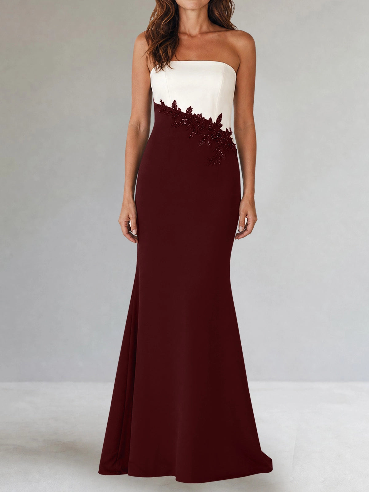 Trumpet Mother of the Bride Dress with Appliques