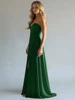 Sweetheart Bridesmaid Dress with Slit 