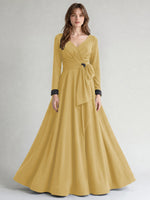 Stretch Satin Mother of the Bride Dress with Crystal