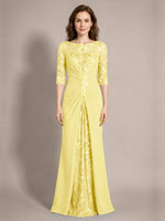 Lace Mother of the Bride Dress with Applique 
