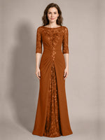Lace Mother of the Bride Dress with Applique 