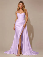 Silk-like Prom Dress with Appliques