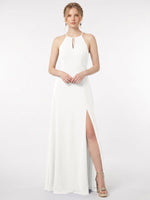 Chiffon Bridesmaid Dress with Halter 