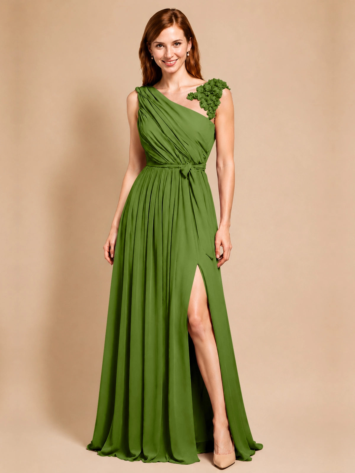 Chiffon Prom Dress with Appliques