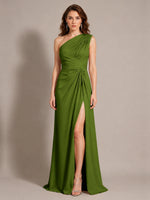 One-Shoulder Prom Dress with Slit