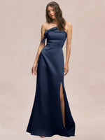 Satin Bow Accent Bridesmaid Dress 