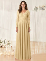 A-line Mother of the Bride Dress with Appliques