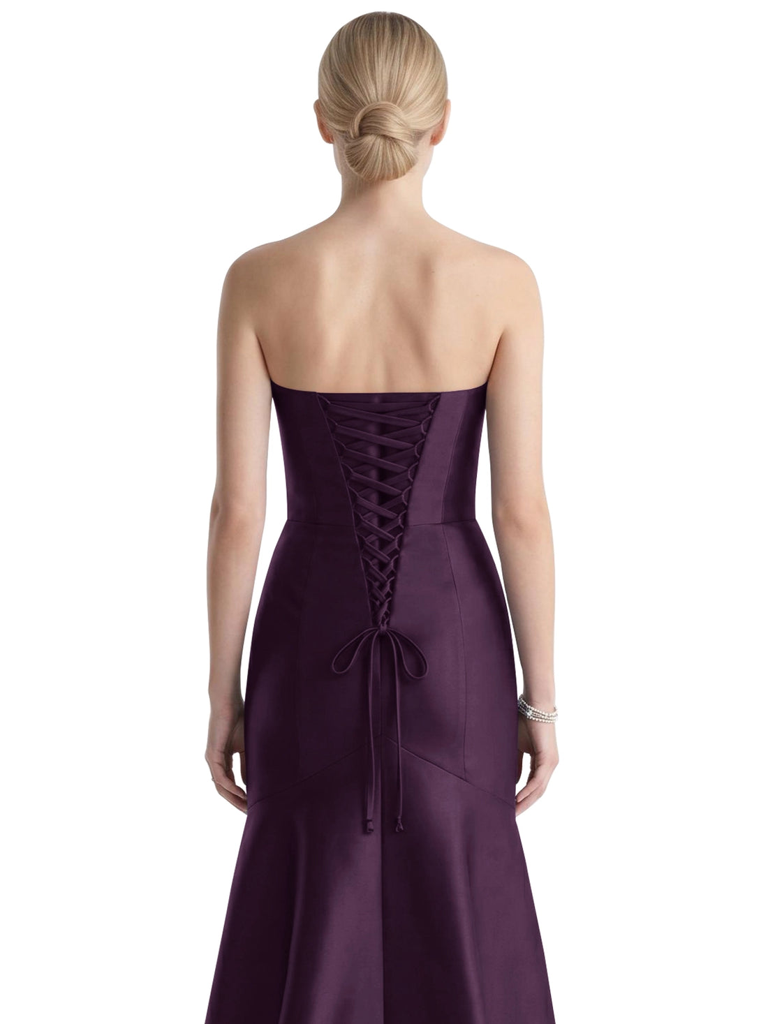 Strapless Ruched Bodice Prom Dress 