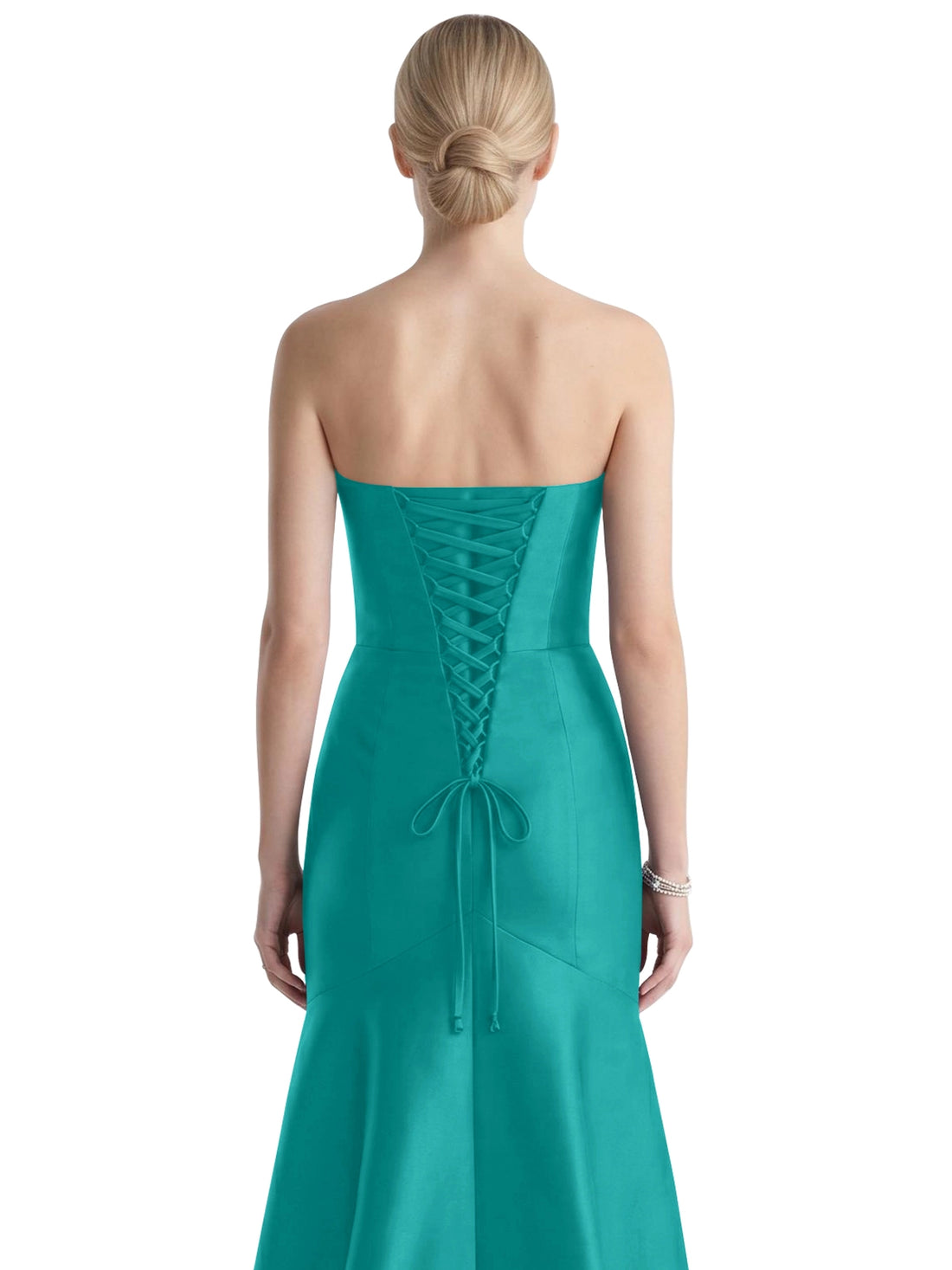 Strapless Ruched Bodice Prom Dress 