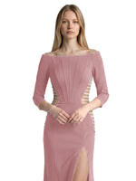 Side Cutout Slit Prom Dress 