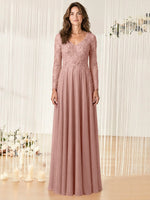 A-line Mother of the Bride Dress with Appliques