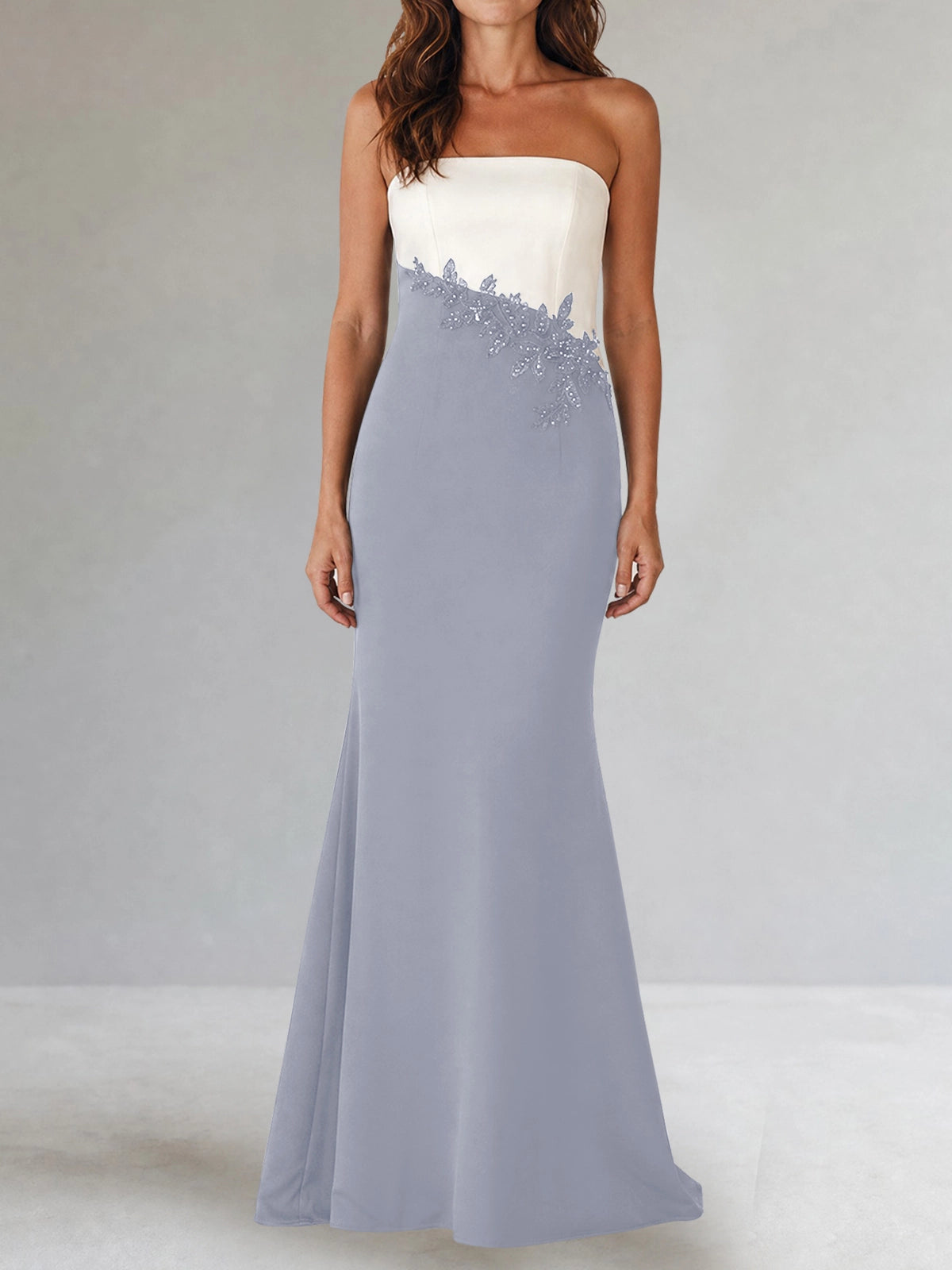 Trumpet Mother of the Bride Dress with Appliques
