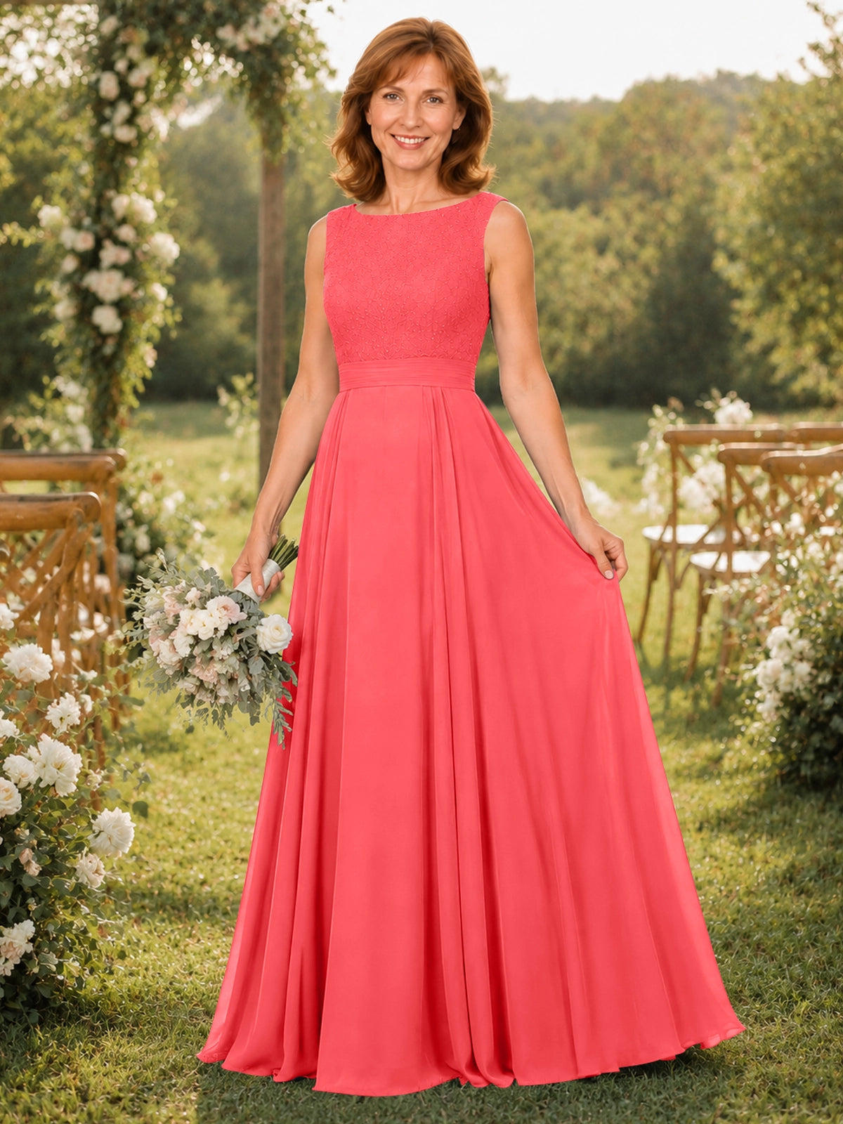 A-line Mother of the Bride Dress
