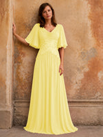 Cowl Neck Mother of the Bride Dress with Applique 