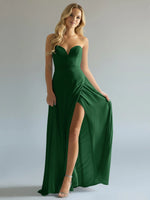 Sweetheart Bridesmaid Dress with Slit 