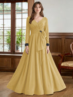 Stretch Satin Mother of the Bride Dress with Crystal