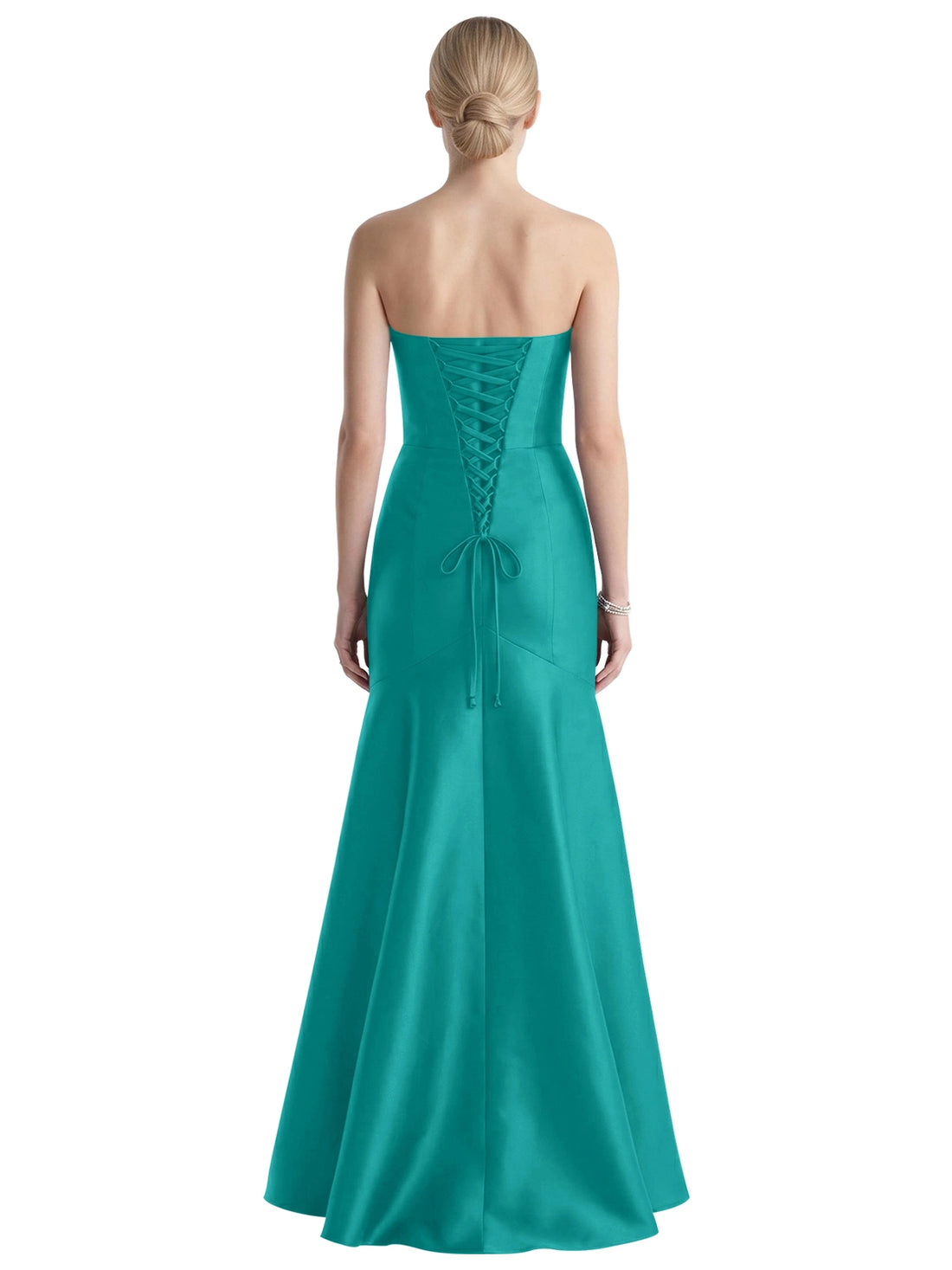 Strapless Ruched Bodice Prom Dress 