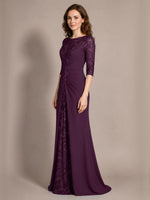 Lace Mother of the Bride Dress with Applique 