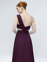 One-Shoulder Side Cut-Out Bridesmaid Dress 
