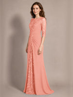 Lace Mother of the Bride Dress with Applique 