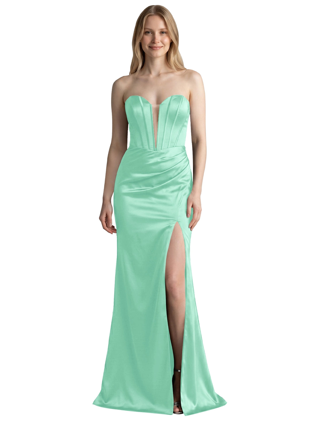 High Slit Sweetheart Prom Dress 