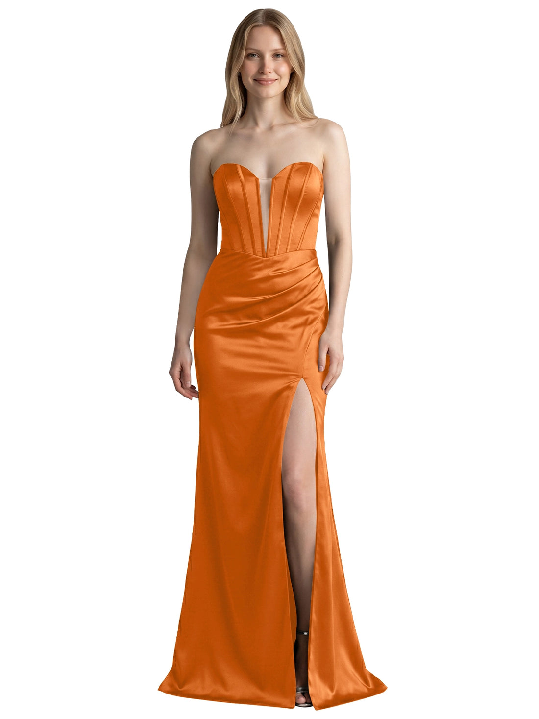 High Slit Sweetheart Prom Dress 